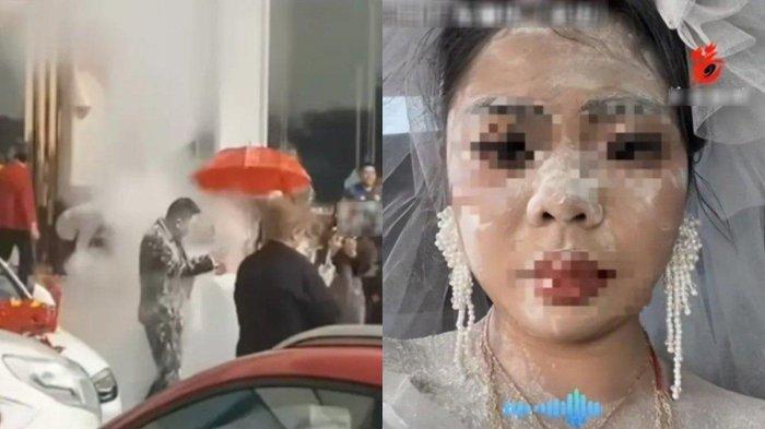 Wajah Pengantin Wanita Cemong Dilempari Tepung saat Nikah di Hotel, Hari Bahagia Hancur Berantakan