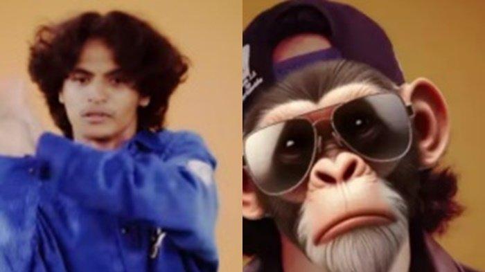 Wajah Vadel Badjideh diganti gambar monyet