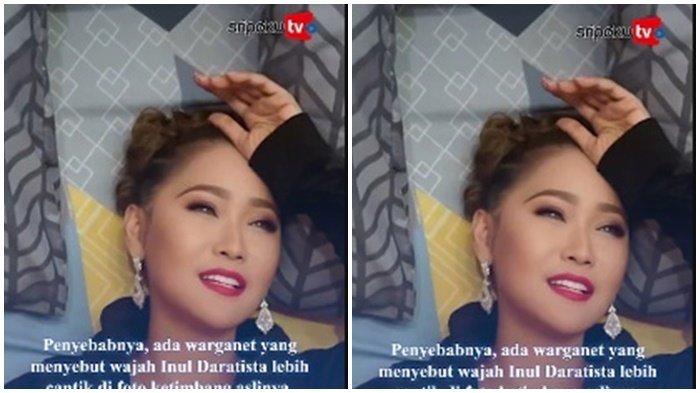 Wajah penyanyi dangdut Inul Daratista jadi sorotan pasca foto bareng dengan Aurel