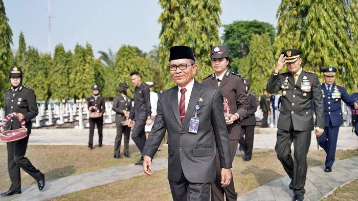 Upacara Ziarah Peringatan Hari Pahlawan 10 November 2023 di Taman Makam Pahlawan (TMP) Ksatria Ksetra Siguntang, Jumat (10/11/2023).