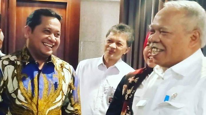 Bupati Banyuasin H Askolani (kiri) menghadiri undangan Rapat Terbatas Menteri PUPR RI Basuki Hadimuljono, Kamis (18/7/2019) dengan Gubernur Sumsel H Herman Deru di Kantor Kementerian PUPR Jakarta.