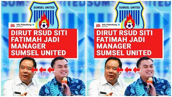 CIK UJANG WAGUB - Wakil Gubernur Sumsel H Cik Ujang SH sang inisioator bakal menjadi Presiden Klub Sumsel United FC, dan dr. Syamsuddin Isaac Suryamanggala, Sp.OG Direktur RSUD Siti Fatimah sebagai Majaer Timnya. Manajemen Sumsel United FC akan melaunching klub ini di Hotel Harper Jl R Sukamto Palembang, Sabtu (14/6/2025) malam.