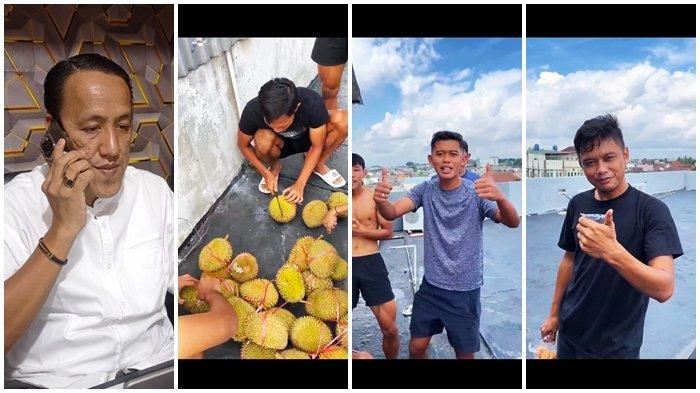 Ketua Umum Askot PSSI Palembang Moh David kembali memberikan sentuhan dermawannya dengan menyawer uang jajan plus mengirimkan sekeranjang durian untuk skuat Sriwijaya FC di Hotel Majestic Jl Sumpah Pemuda Palembang, Kamis (2/1/2025).