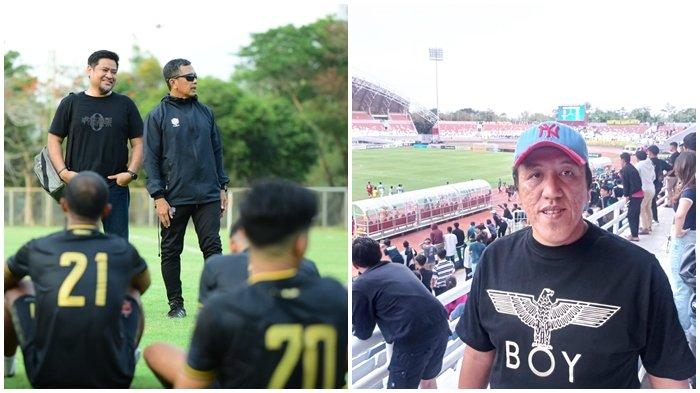Foto kanan: Pemerhati sepakbola Sumsel yang juga owner Tim David FC, Muhammad David meminta manajamen Sriwijaya FC segera mengevaluasi pelatih yang tidak memberikan trend positif hingga laga ke-3. Manajer Sriwijaya FC Ajie Syahrial Basatari bersama coach Jafri Sastra (foto kiri).