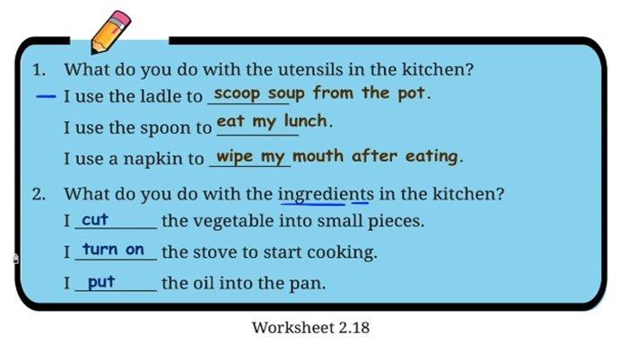 Gambar soal Bahasa Inggris kelas 7 SMP Chapter 2 halaman 83-84, Section 2 - Language Focus.