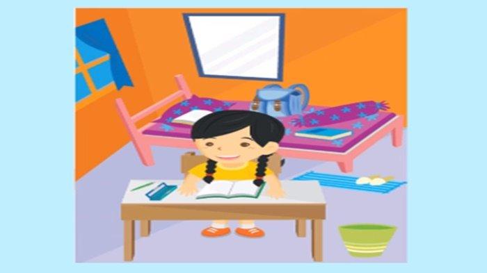 Gambar soal Bahasa Inggris Kelas 6 SD semester 1 Bab 1, I Studied Last Night, but My Sister Didn't.