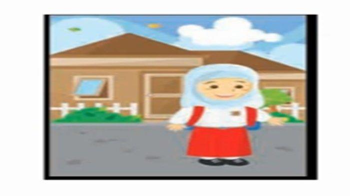 Gambar latihan soal Bahasa Inggris kelas 4 SD Unit 10 Kurikulum Merdeka, He Always Gets Up at 5 O'clock.