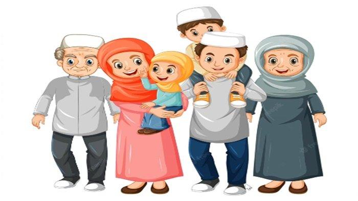 Gambar latihan soal Bahasa Inggris Kelas 1 SD Kurikulum Merdeka lengkap kunci jawaban, Aisyah's Family.