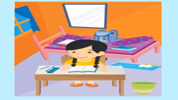 Gambar soal Bahasa Inggris Kelas 6 SD semester 1 Bab 1, I Studied Last Night, but My Sister Didn't.