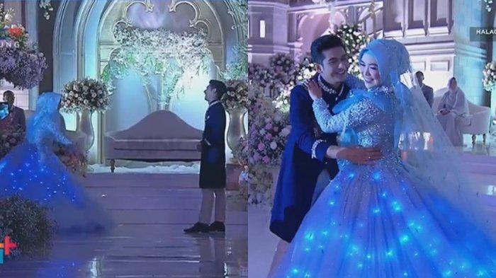 Tiba-tiba Gaun Pengantin yang Dikenakan Ria Ricis Menyala Biru Saat ...