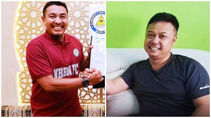 KESERIUSAN MANAJEMEN SFC - Head coach Sriwijaya FC Achmad Zulkifli dan Direktur Olahraga PT SOM Anggoro Prajesta. Manajemen Laskar Wong Kito diharapkan sudah ada keseriusan seminggu sebelum pemain kumpul di Palembang persiapan kompetisi Pegadaian Liga 2 2025/26.