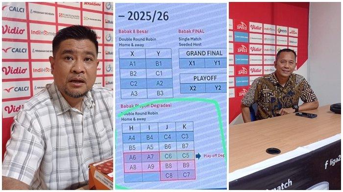Manajer Sriwijaya FC Ajie Syahrial Bastari dan Direktur Teknik PT SOM (Sriwijaya Optimis Mandiri) Indrayadi selaku manajemen pengelola Sriwijaya FC optimis bisa fokus menjalani babak play-off degradasi Pegadaian Liga 2 2024/25.