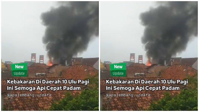 nsiden kebakaran dikabarkan terjadi di Lr Ayam 10 Ulu Palembang, Jumat (6/12/2024) pagi.