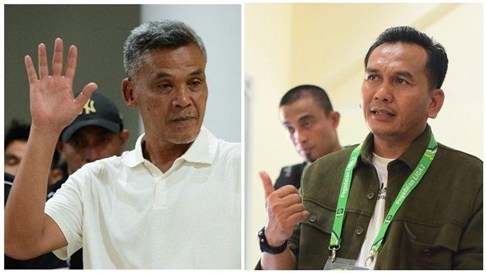 Pelatih kepala Sriwijaya FC 2023/24 Hendri Susilo dan Manajer Tim SFC H Hendriansyah
