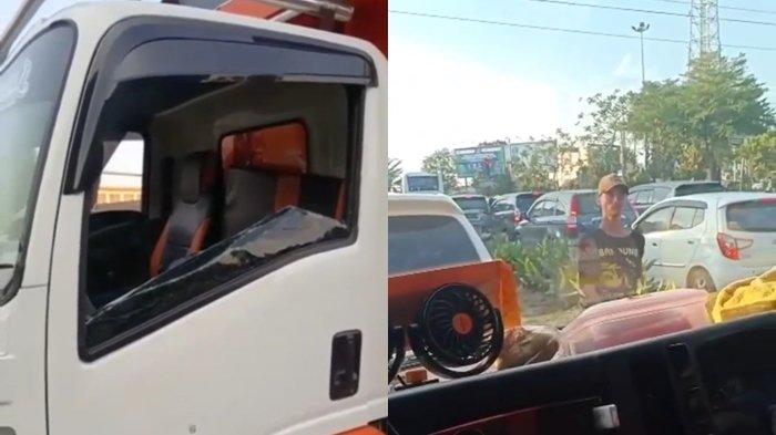 Pelaku pemalakan terhadap sopir truk asal Pulau Jawa kembali terjadi di Simpang Lampu Merah Macan Lindungan, Kecamatan Ilir Barat I, Palembang.