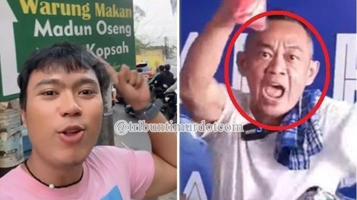 Penikmat kuliner dibuat heboh dengan respons pemilik warung makan Madun Oseng Nyak Kopsah setelah seorang food vlogger, A Juju datang ke warung itu untuk mengulas makanan.