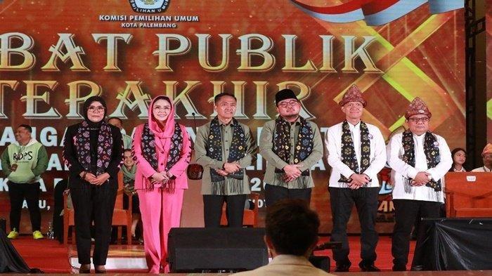 3 paslon peserta Pilkada Palembang 2024; Fitrianti-Nandriani Octarina, Ratu Dewa-Prima Salam, dan Yudha-Bahar.