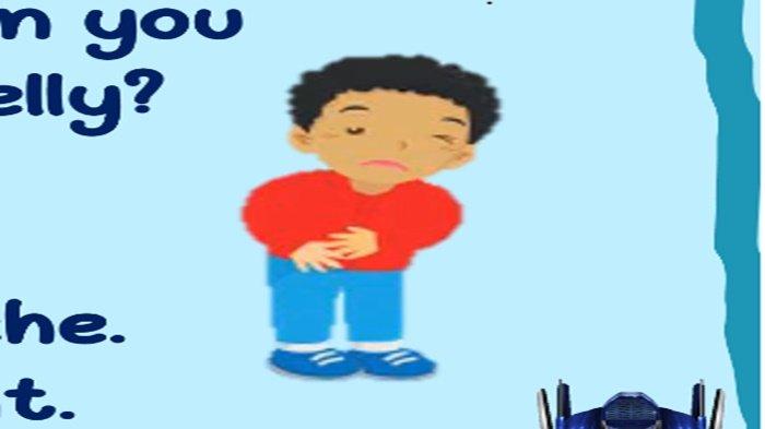 Gambar soal Bahasa Inggris kelas 5 SD BAB 4 I Have Got A Stomachache semester 1.