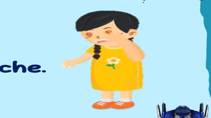 Gambar soal Bahasa Inggris kelas 5 SD BAB 4 I Have Got A Stomachache semester 1.