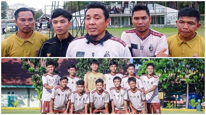 UJICOBA EPA SFC - Head coach Sriwijaya FC Achmad Zulkifli didampingi Asisten Pelatih M Ali Ramadhon, Pelatih Kiper Trisno Hindarto, Analis A Rachim Gema, dan Asdir Olahraga 1 PT SOM Randi Aksa. Skuat EPA Sriwijaya FC U20 bersiap menjalani laga ujicoba ke Jakarat-Bogor.