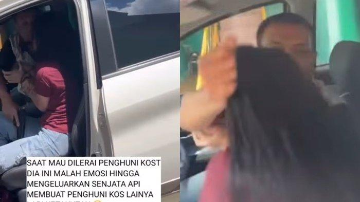 Tangkapan layar video yang merekam peristiwa seorang wanita di Palembang yang menjadi korban penganiayaan oleh oknum anggota polisi di sebuah mobil, Rabu (16/4/2025). Korban dikabarkan sudah lapor ke Polda Sumsel.