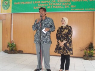 Proses sidang di Pengadilan Negeri Palembang