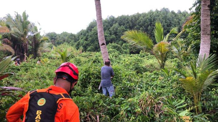 Tim gabungan bersama warga menyisir hutan di Kecamatan Banggai Utara, Kabupaten Banggai Laut, Sulawesi Tengah, Senin (3/2/2025).