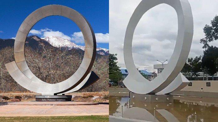 Tugu Taman Nasional Kota Palu Mirip Julie Penrose Fountain di Colorado