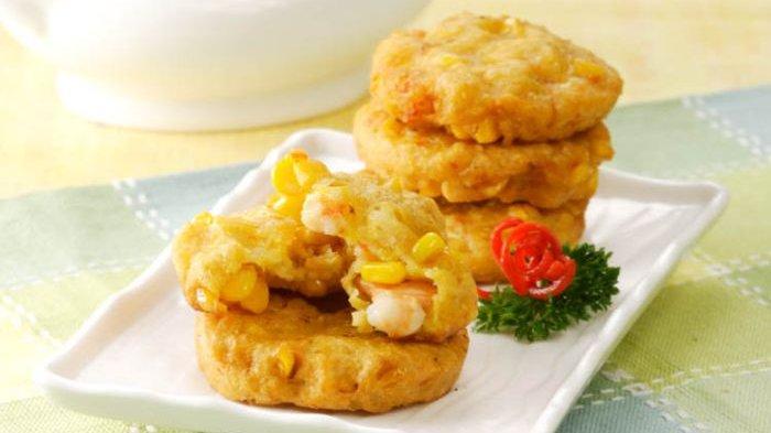 Salah satu varian camilan dari udang, Perkedel Jagung dan Udang