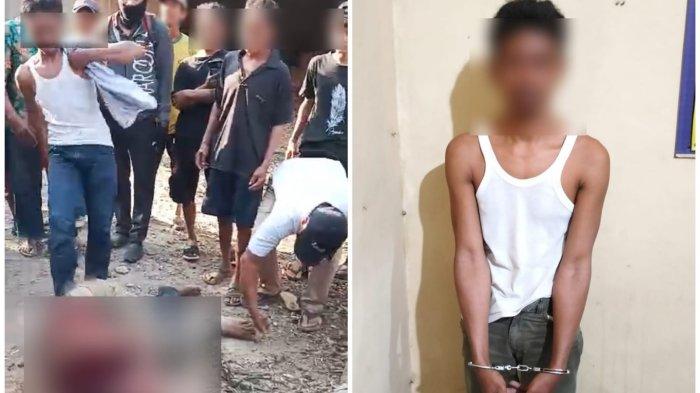 Tersangka M (37) warga Desa Tompegunung, Kecamatan Sukolilo, Kabupaten Pati, ditangkap polisi pada Senin (10/6/2024) karena terlibat dalam aksi pengeroyokan di Desa Sumbersoko, Kecamatan Sukolilo, Kabupaten Pati, Kamis (6/6/2024) lalu.