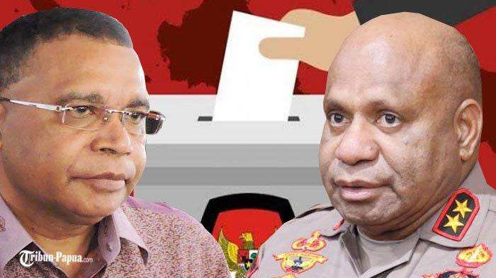 Benyamin Arisoy (kiri) merupakan satu di antara putra terbaik di Bumi Cenderawasih yang dikabarkan bakal maju sebagai Wakil Gubernur Papua pada Pilkada 2024 mendatang. Benyamin dikabarkan bakal berpasangan dengan Kapolda Papua Irjen Pol Mathius D Fakhiri di Pilkada 2024 mendatang.