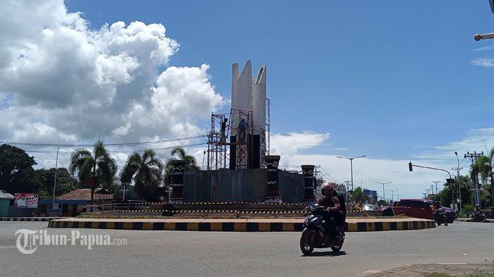 Tugu Libra, Ikon Kota Merauke Papua Selatan Dibangun Kembali - Tribun