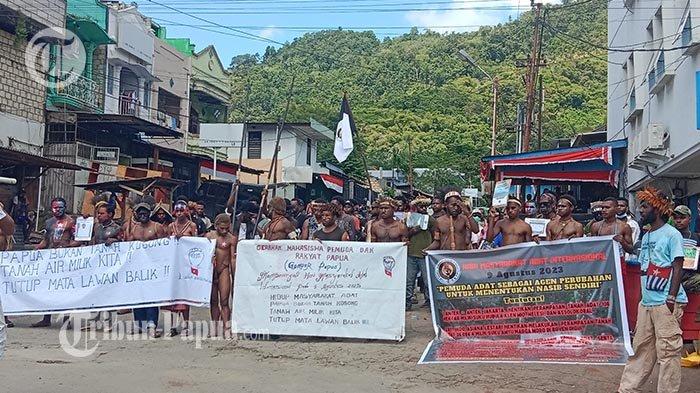 Aksi Gerakan Mahasiswa Pemuda dan Rakyat Papua (Gempar) Papua mengangkat tema 