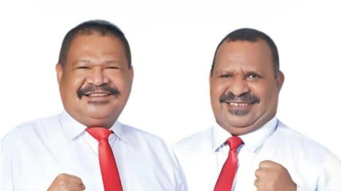Gubernur Papua Pegunungan, Jhon Tabo (kiri) dan wakilnya, Ones Pahabol.