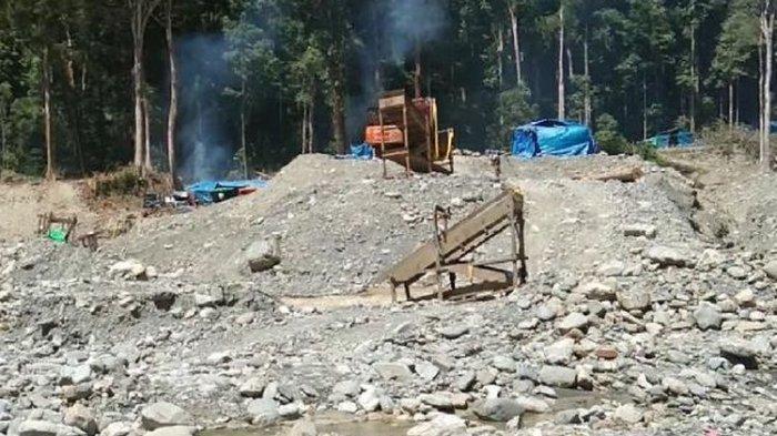 TAMBANG EMAS - Lokasi penambangan emas di kawasan Waserawi distrik Masni manokwari. (Adlu Raharusun )