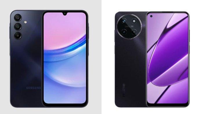 Samsung Galaxy A15 dan Realme 11