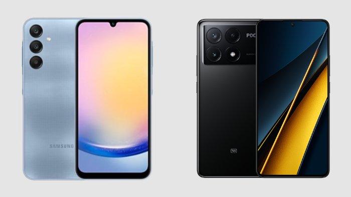Samsung Galaxy A25 5G dan Xiaomi POCO X6 Pro 5G