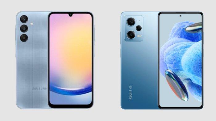 Samsung Galaxy A25 5G dan Xiaomi Redmi Note 12 Pro 5G