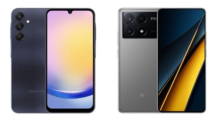 Samsung Galaxy A25 5G dan Xiaomi POCO X6 Pro 5G