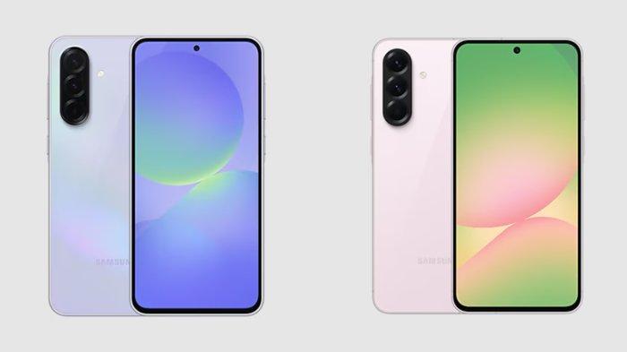 HP SAMSUNG - Kolase tangkapan layar tampilan HP Samsung Galaxy A36 5G dan Galaxy A56 5G yang diambil dari website Samsung.com, Senin (24/3/2025).