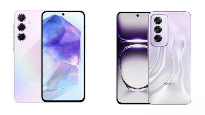 Samsung Galaxy A55 5G dan Oppo Reno12 Pro 5G
