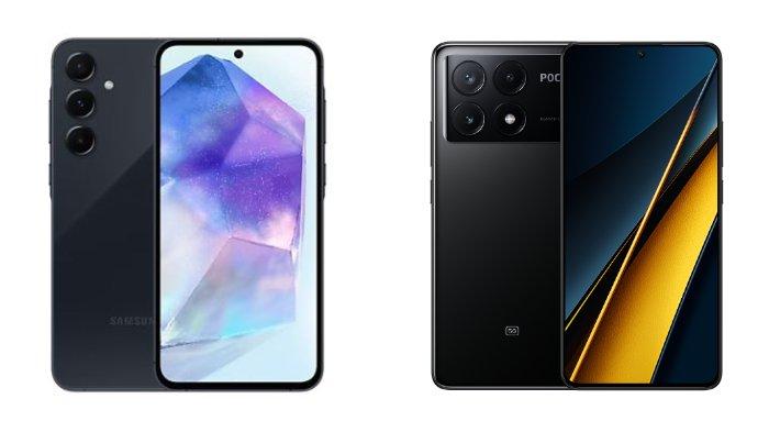 Samsung Galaxy A55 5G dan Xiaomi POCO X6 Pro 5G