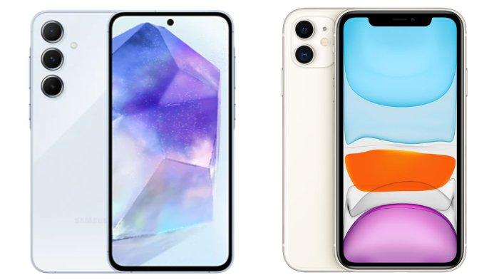 Samsung Galaxy A55 5G dan iPhone 11