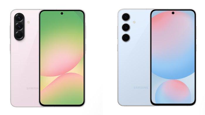 PERBANDINGAN HP SAMSUNG - Kolase tangkapan layar tampilan HP Samsung Galaxy A56 5G dan Samsung Galaxy S24 FE yang diambil dari website Samsung.com, Selasa (20/5/2025).