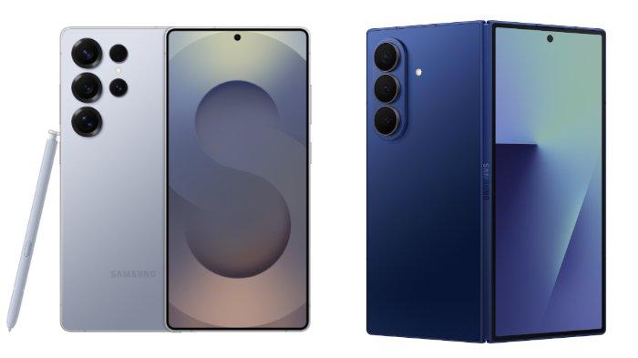 PERBANDINGAN HP SAMSUNG - Kolase tangkapan layar tampilan HP Samsung Galaxy S25 Ultra dan Samsung Galaxy Z Fold7 yang diambil dari website Samsung.com, Selasa (16/7/2025).