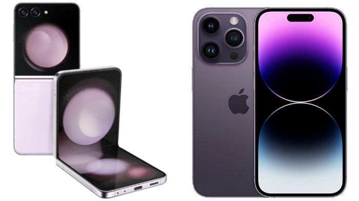 Samsung Galaxy Z Flip5 dan iPhone 14 Pro