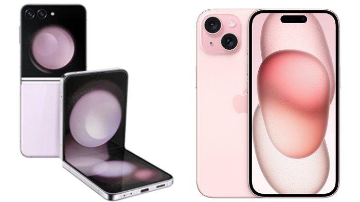 Samsung Galaxy Z Flip5 dan iPhone 15