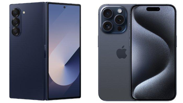 Samsung Galaxy Z Fold6 dan iPhone 15 Pro