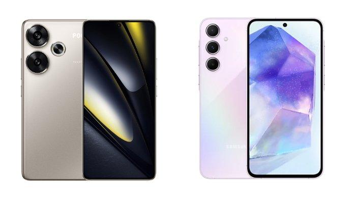 Xiaomi POCO F6 dan Samsung Galaxy A55 5G