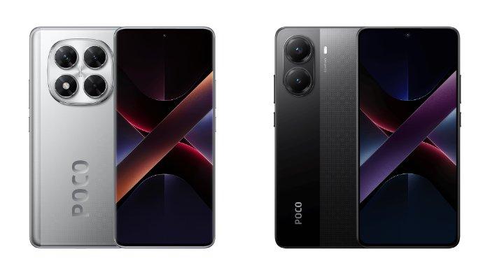 HP XIAOMI - Tampilan HP Xiaomi POCO X7 5G dan POCO X7 Pro 5G yang diunduh dari website Mi.co.id, Selasa (25/2/2025).